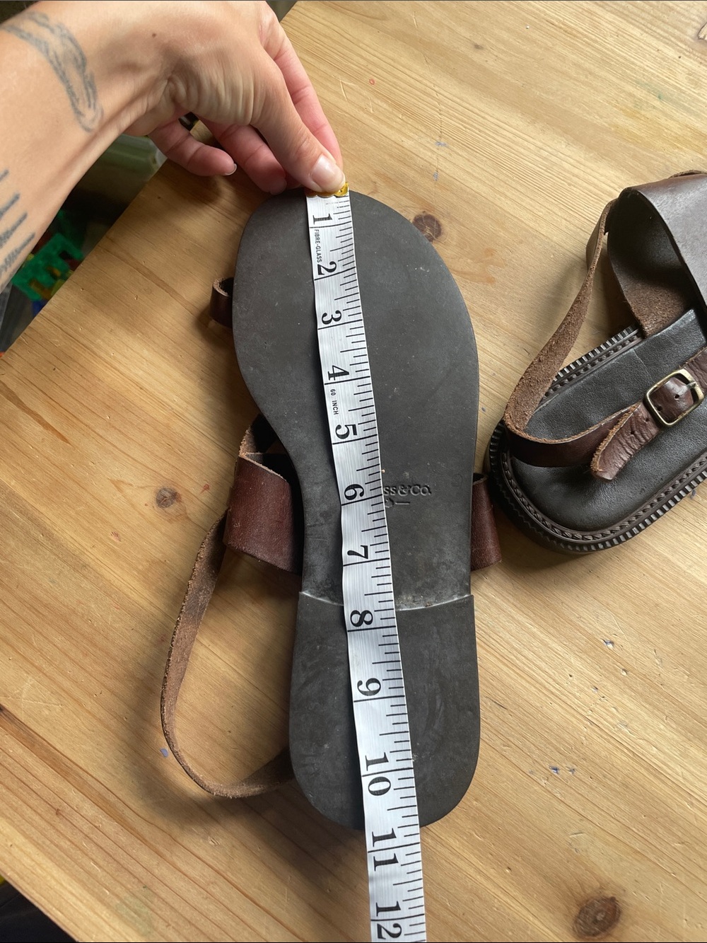 Bass Brown Leather Men's Strappy Sandals - Picture 6 of 8